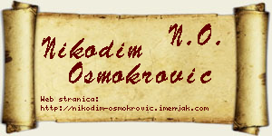Nikodim Osmokrović vizit kartica